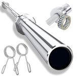 FK Sports Olympic Barbell Bar 2" Standard Weight Lifting Chrome Finished Bars, Anti-Slip Hand Grip Barbell Gym Strength Training Fitness 4Ft, 5Ft, 6Ft And 7Ft (6 ft)