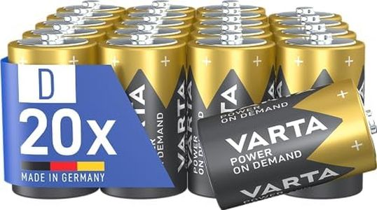 VARTA Pile D Mono, confezione da 20, Power on Demand, Alcaline, pacco di stoccaggio, intelligenti, flessibili, potenti, per accessori computer, Smart Home, Made in Germany [Esclusivo su Amazon]