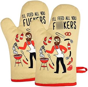 Miracu Funny Oven Mitts, Gifts for Chefs, Funny Cooking Gadgets, BBQ Oven Mitt - Unique Gifts for Cooks Dad Brother Him - Manly Christmas, Housewarming, Grilling Kitchen Chef Gifts for Men Who Cook