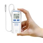 Xetron Elog10EH Humidity Temperature Data Logger,Thermometer with Probe Waterproof Reusable USB Temperature Recorder PDF Data Export -40~185℉ (1 Pack)