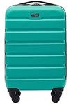 Wrangler Hardside Carry-on Spinner Luggage, Teal, Carry-On 20-Inch, Hardside Carry-on Spinner Luggage