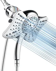 GRICH Filtered Shower Head with Handheld: 2.5GPM Shower Deads with Handheld Spray Combo,2 in 1 Rainfall Shower Head & Handheld Shower Headwith 60 Inch Hose