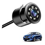 Asryd Car Rear Backup Camera, Rear View LED Night Vision Camera Waterproof 170 Degree Wide Angle, Black, Reverse Camera Parking Guide For Maruti Suzuki Baleno (1 LED Camera)