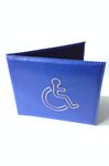 Disabled Parking Badge Holder Protector Cover Wallet PU Leather In (Royal blue)