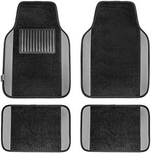 FH Group F14407GRAY Premium Full Set Carpet Floor Mat (Sedan and SUV with Driver Heel Pad Gray)