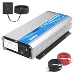 GIANDEL 3000W Power Inverter 12V to 240V Modified Sine Wave Motorhome Voltage Converter with Remote Controller Dual AC Outlets & LED display for RV Truck car home use