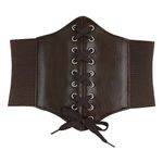 HANERDUN Lace-up Waspie Corset Belts for Women Elastic Waist Belt Tied Retro Wide Belt