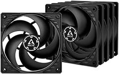 ARCTIC P12 (5 Pack) - 120 mm Case Fan, Pressure-optimised, Quiet Motor, Computer, Fan Speed: 1800 RPM - Black