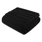 American Soft Linen Jumbo Large Bath Towels, 100% Turkish Cotton Bath Sheet 35 in 70 in, Bath Towel Sheets for Bathroom, Bath Sheet Towels, Black Bath Sheet