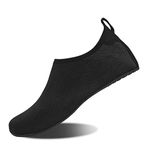 Barefoot Water Shoes Aqua Spotrs Socks Quick-Dry Beach Swim Snorkeling Surf Diving Pool Yoga Shoes for Mens Womens (JH.Black, 4.5/5.5UK)