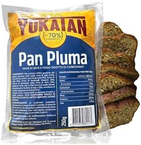 YUKATAN - Pan Pluma; Pane ai semi -70% Carboidrati (1x250g); Low Carb; Pane Proteico; Dieta Chetogenica; Ketofood