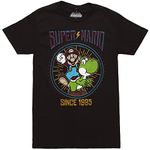 Fifth Sun Men's Lightening Mario T-Shirt, Black, Medium