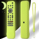 Oboe Silicone TV Remote Cover Compatible with Sony Bravia Smart Tv 2023 Voice Remote RMF-TX910U Remote Protective Cover with Lanyard (D-Glow in Dark Green) [Remote NOT Included]