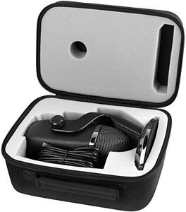 Comecase Travel Case Compatible with Blue Yeti/for Yeti Pro Microphones - Shock-Absorbent Hard Shell with Custom Foam Insert for Podcast, Streaming & Studio Gear (Bag Only)