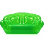 Kigley Transparent Inflatable Sofa Seat Blow up Chair Yard Portable Inflatable Couch Air Couch Patio Blow up Furniture for Camping Outdoor Beach Room Adult(66.14 x 39.37 x 37.4 Inch,Green)