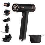 Shark SpeedStyle Pro Hair Dryer, High Performance High-Velocity Hair Dryer For All Hair Types w/ Scalp Shield Technology, 5 Attachments, Lightweight, Ionic, No Heat Damage, Storage Bag, Black HD752UK