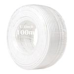 CESFONJER 100 Metres 6.3mm Diameter Tube, 1/4" Supply Pipe Tube, for Refrigerator and Ice Maker, RO Water Systems (White)