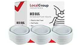 Bed Bug Trap - Eco Friendly Bed Bug Interceptors for Bed Legs - Insect Detector, Interceptor & Monitors for Indoor Home (White, 12)