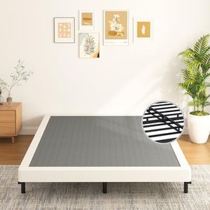 Vaciwe 6 Inch Box Spring King Size Bed Base, Heavy Duty Metal Frame Mattress Foundation with Easy Clean Cover, Noise Free,Easy Assembly