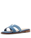 Madden Girl Women's Haileyy Slide Sandal, Denim, 8