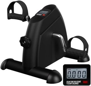 Under Desk Bike Pedal Exerciser, Sportneer Mini Exercise Bike Peddler for Seniors with LCD Portable Sitting Foot Cycle Leg & Arm Pedals Machine Equipment with Anti-Skid Mat for Home Office (Black)