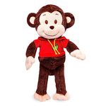 Webby Plush Adorable Smiling Monkey Soft Toys for Kids and Adult 35 cm (Dark Brown)