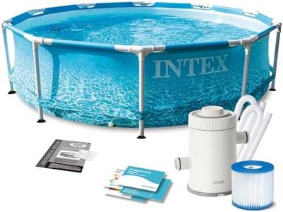 Intex 10 ft x 30-inch Beachside Metal Frame Pool Set
