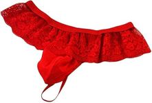 NIMRA FASHION Net Skirt Style G String Brief Underwear Innerwear Thong Red