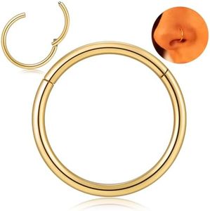 Afftiny Nose Rings Hoops Earrings for Women Gold Hoop Earrings Septum Rings Nose Ring Nose Piercings Cartilage Earring for Tragus Helix Conch Daith Piercing Jewelry
