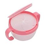 Kid 360 Rotate Dual Handle Spill-Proof Bowl Tableware Snack Bowl Food Container Feeding Assist Cup for Children Baby Toddlers(red)