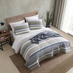 Eddie Bauer- Queen Quilt Set, Cotton Reversible Bedding Set, All Season Lodge Home Décor (Salmon Ladder Beige, Queen)