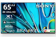 Sony BRAVIA 3 Series 164 cm (65 inches) 4K Ultra HD AI Smart LED Google TV K-65S30 (Black)-3 Years Warranty for Limited Period