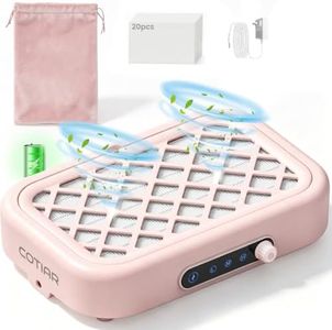 COTIAR Nail Dust Collector Cordless, 6000RPM Dust Collector Nail Tech Pink