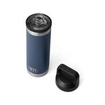 YETI Rambler Bottle Chug, Vaccum Insulated Stainless Steel Bottle with Leakproof Chug Cap, Navy, 18 oz (532 ml)