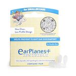 EarPlanes+ Invisible Airplane Travel Ear Protection Clear Low-Profile Design (Small, 1, Count)