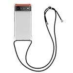 kwmobile Crossbody Case Compatible with Google Pixel 6 Case - Clear TPU Phone Cover w/Lanyard Cord Strap - Transparent