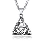 Snake Pendant Celtic Knot Necklace Pagan Scottish Goth Necklaces Stainless Steel Supernatural Gothic Jewelry for Men