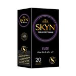 SKYN Elite Condoms Pack of 20 / Skynfeel Latex Free Condoms for Men, Regular Size Condoms, Ultra-Thin & Soft Condoms, Smooth Straight Shape, 53mm Wide