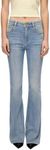 Miss Sixty Flare Jeans for Women Mid Rise Trendy Stretchy Bootcut Denim Jeans Medium Blue Length：30'' 26