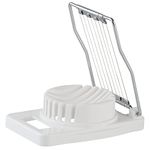 Fackelmann Egg Slicer for Kitchen, 10cm Stainless Steel Egg Cutter Slicer, White Boiled Egg Cutter, Ideal Cooking Gadget, Egg Slicer for Boiled Eggs, Durable Egg Cutter