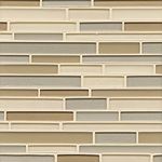 Bedrosians Manhattan Linear Glass Mosaic 12" x 13", Time Square (10-Pack, 10.83 SF)