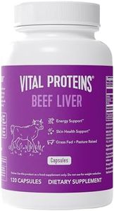 Vital Proteins Grass-Fed Desiccated Beef Liver Pills - (120 Capsules, 750mg Each)
