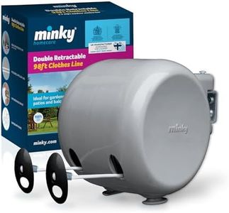 Minky Homecare VT21200105 Heavy Duty PVC Coated Energy and Space Saving Removable Laundry Drying Line, 2 x 49 Feet, Gray