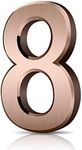 Vicloon Mailbox Numbers Self Adhesive, 3 Inches 3D Mailbox Numbers Waterproof, Door Numbers House Numbers Street Number Stickers for House Mailbox Apartment Hotel Courtyard Cafe Bronzed(8)