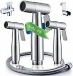 Fekivasy Bidet Sprayer, 3 Packs Handheld Bidet Sprayer for Toilet with Adjustable Jet Spray for Toilet Bidet Cloth Diaper Sprayer Sets Stainless Steel Bathroom Fixture Hardware Parts Bidet Faucets