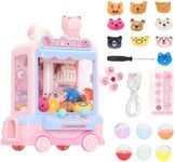 Ark miido Claw Machine, Grabber Machine, Arcade Claw Game With Light Music Vending Machine Toys Including 10 Dolls 6 Capsule Gifts For Girls Boys