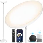 OUTON Smart LED Uplighter Floor Lamp, Dimmable Bright Torchiere Modern Lamp Works with Alexa Google Home, WiFi Remote, Tall Standing Lamp with 4 Color Temperature for Living Room Bedroom Office