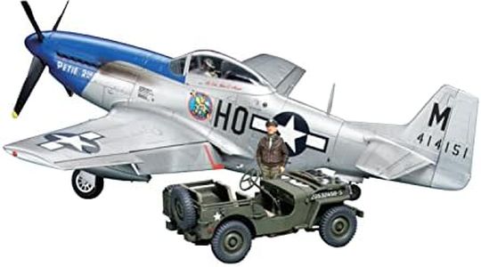 Tamiya 1/48 North American P-51D Mustang & 1/4-ton 4x4 Model Set