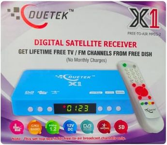 Sayeny Duetek X1 Free to Air DD Dish TV Set Top Box SD,MPEG-2, DVB, 200+ Free TV Channels, C/KU Band Just Plug & Play Watch -Movie-Music-Photo (No Monthly Recharge/Extra Cost)