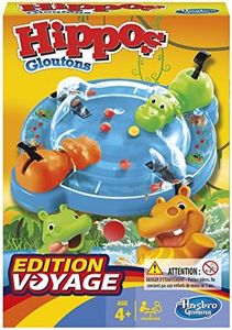 Hasbro Gaming Hippos Gloutons édition Voyage, Jeu de société 4 Ans to 99 Ans
